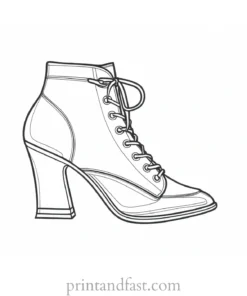 cute shoe coloring page