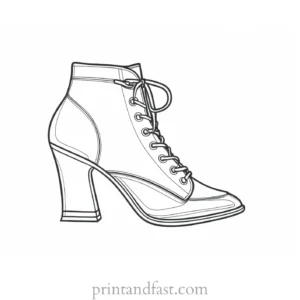 cute shoe coloring page