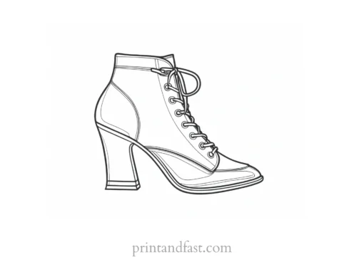 cute shoe coloring page