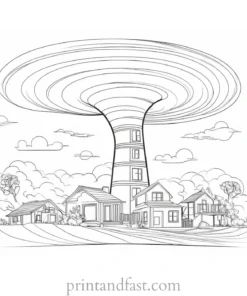 decorative tornado coloring page