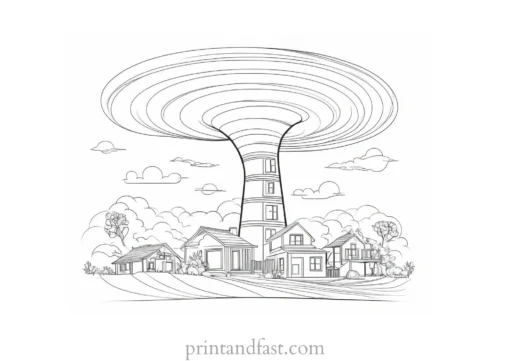 decorative tornado coloring page