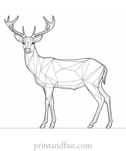 deer coloring page advanced