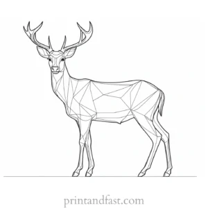 deer coloring page advanced