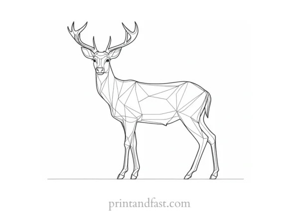 deer coloring page advanced