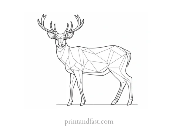 deer coloring page animal