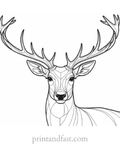 deer coloring page antlers