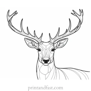 deer coloring page antlers