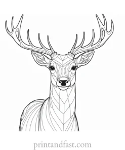 deer coloring page hard