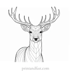 deer coloring page hard