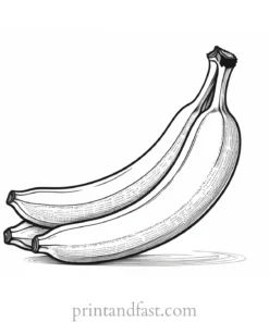 detailed banana coloring page