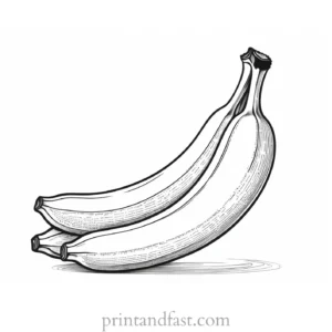 detailed banana coloring page