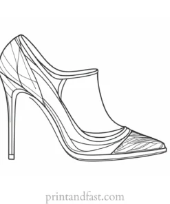 detailed shoe coloring page