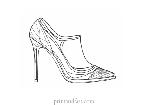 detailed shoe coloring page