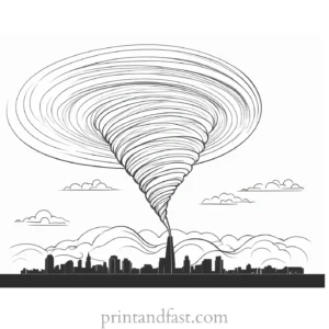 detailed tornado coloring page