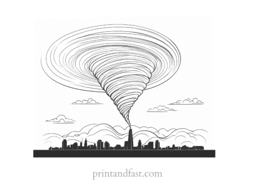 detailed tornado coloring page