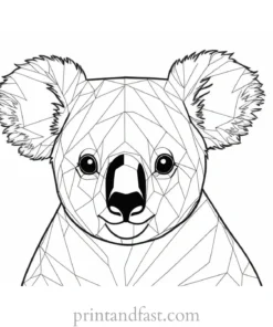 digital Koala Coloring Page