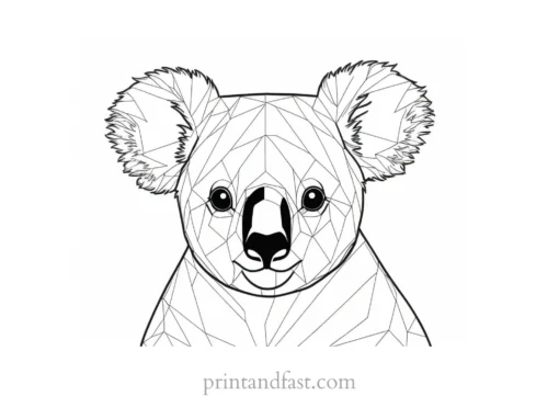 digital Koala Coloring Page