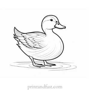 duck coloring page preschool