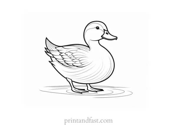 duck coloring page preschool