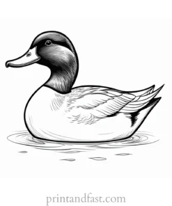 duck coloring page simple