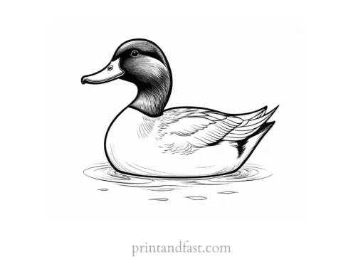 duck coloring page simple