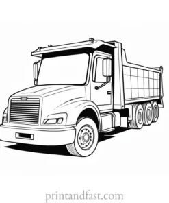 dump truck coloring page craft