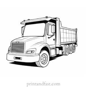 dump truck coloring page craft