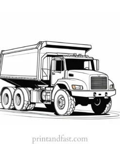 dump truck coloring page creative