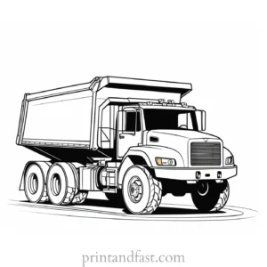 dump truck coloring page creative