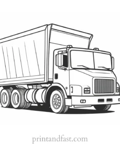 dump truck coloring page easy