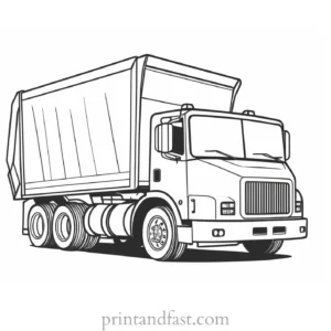 dump truck coloring page easy