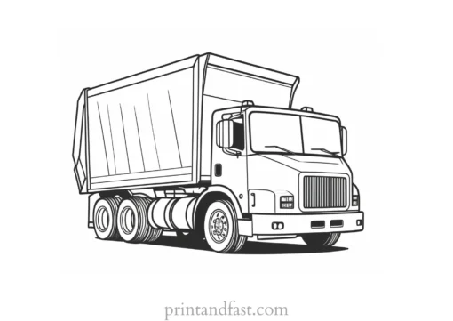 dump truck coloring page easy