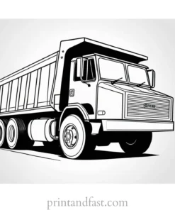 dump truck coloring page free