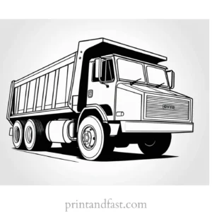 dump truck coloring page free