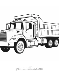 dump truck coloring page online