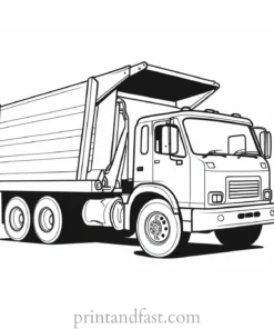 dump truck coloring page pattern