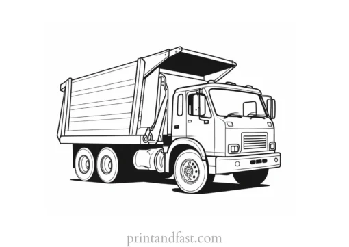 dump truck coloring page pattern