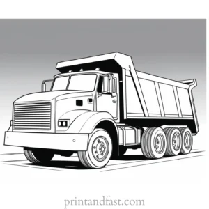 dump truck coloring page preschool