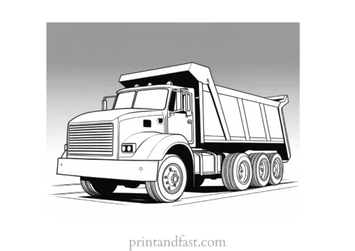 dump truck coloring page preschool