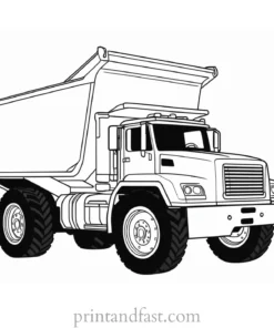 dump truck coloring page printable