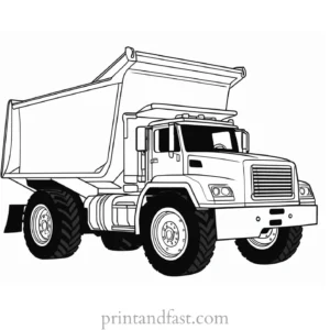 dump truck coloring page printable