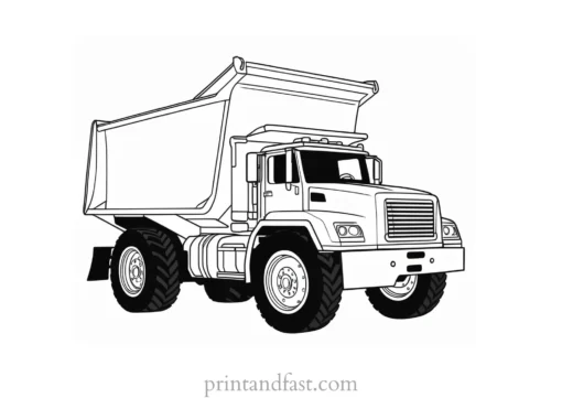 dump truck coloring page printable