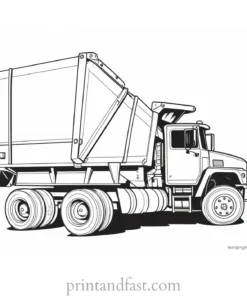 dump truck coloring page printout