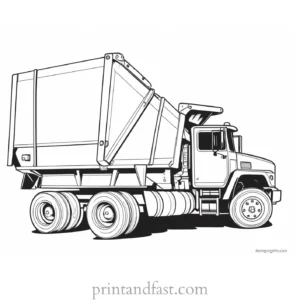 dump truck coloring page printout