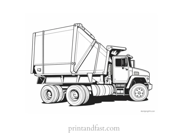 dump truck coloring page printout