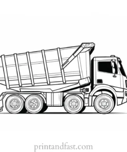 dump truck coloring page tutorial