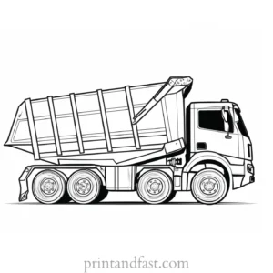 dump truck coloring page tutorial