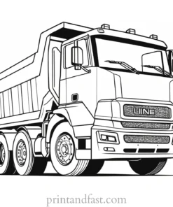 dump truck coloring page unique