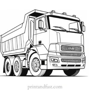 dump truck coloring page unique