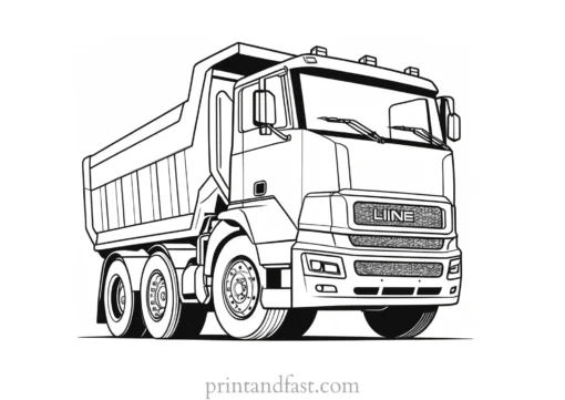 dump truck coloring page unique